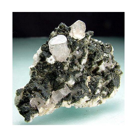 Apatite With Chlorite On Albite