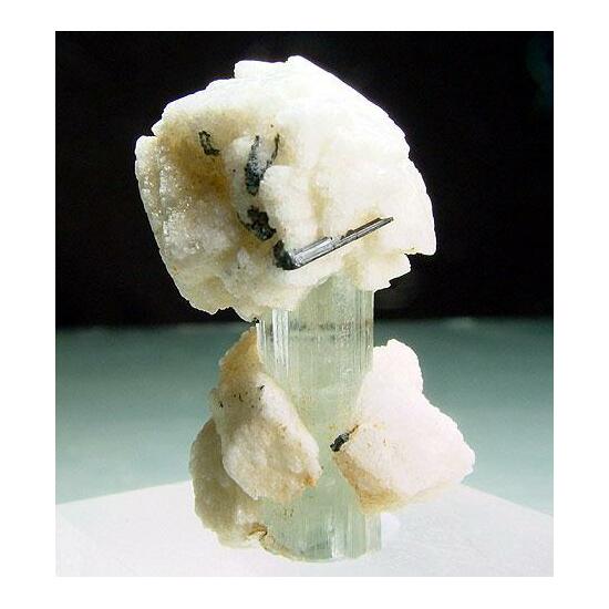 Aquamarine & Albite With Schorl