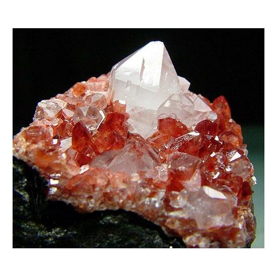 Rhodochrosite Quartz & Fluorite