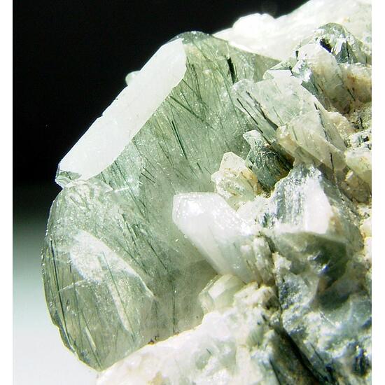 Apatite With Actinolite Inclusions