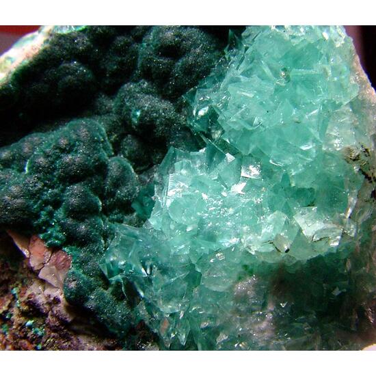 Cuprian Calcite & Rosasite