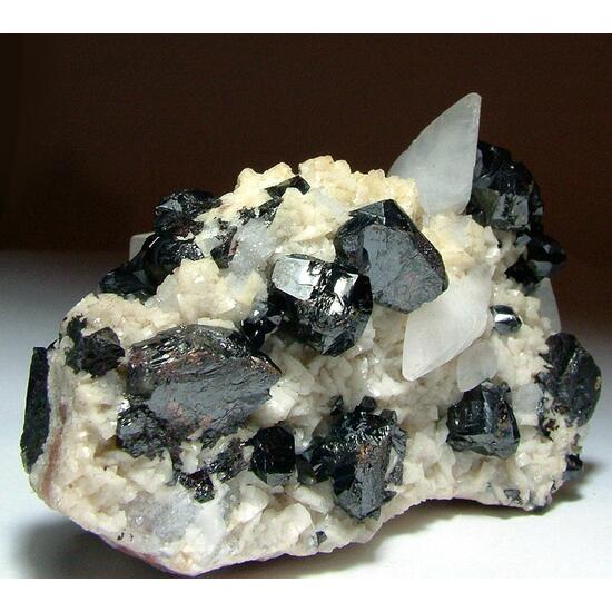 Sphalerite & Calcite On Ankerite