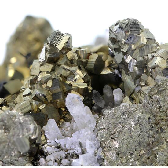 Pyrite With Sphalerite & Quartz
