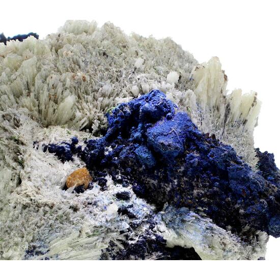 Azurite Psm Tennantite Cuprian Aragonite & Wulfenite