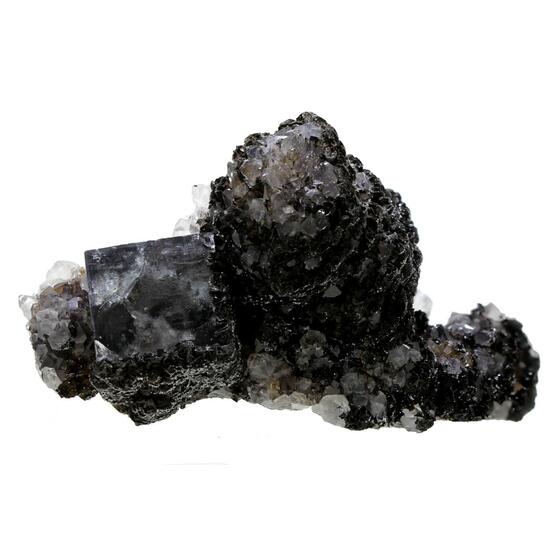 Fluorite With Siderite & Quartz
