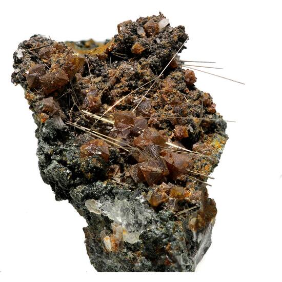 Siderite Bismuthinite & Hematite