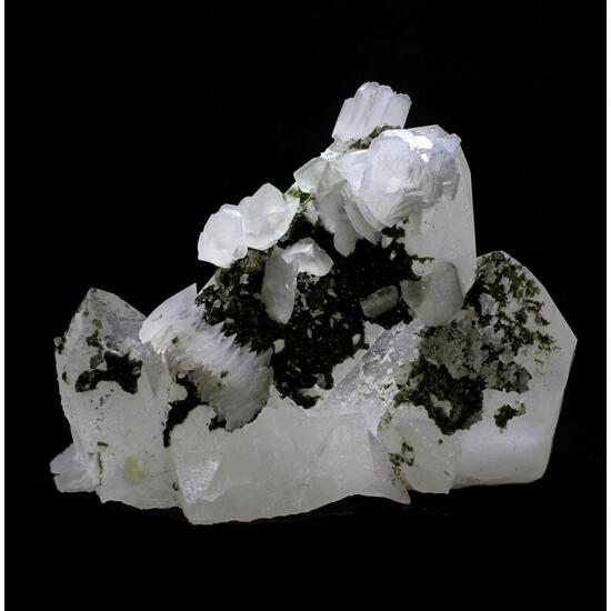 Calcite On Quartz With Chlorite