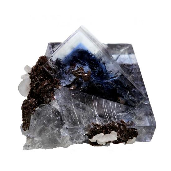 Fluorite With Siderite & Calcite