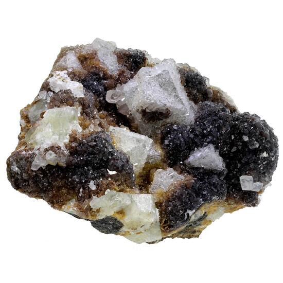 Fluorite Siderite & Quartz With Calcite