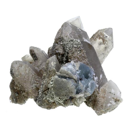 Quartz With Fluorite & Pyrite