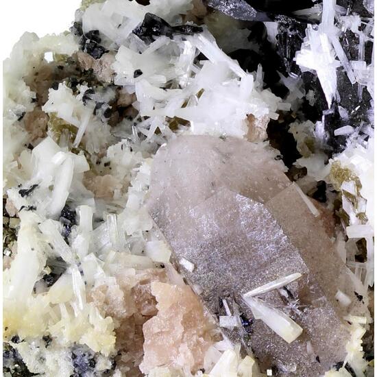 Bertrandite Pyrite & Rhodochrosite With Wolframite & Quartz