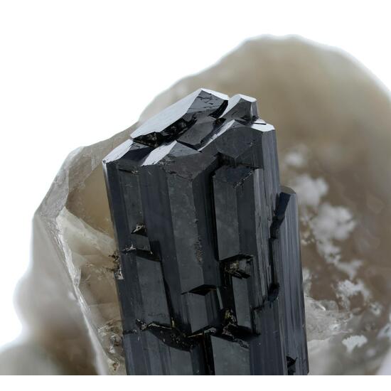 Schorl With Smoky Quartz