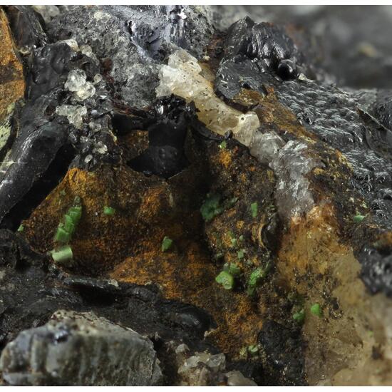 Goethite On Galena With Pyromorphite