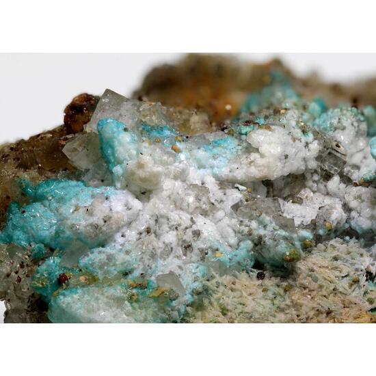 Aurichalcite & Hemimorphite With Smithsonite On Baryte