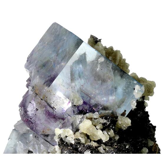 Fluorite With Stannite Chalcopyrite & Quartz