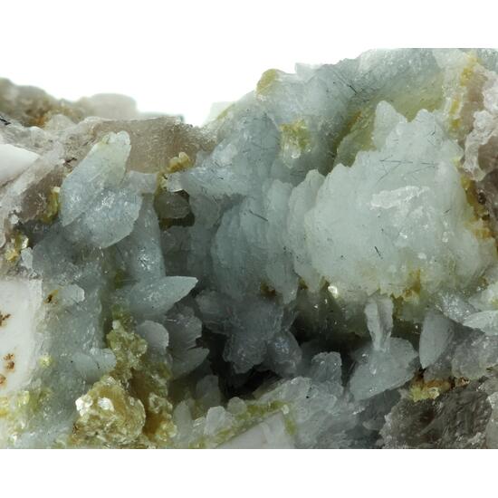 Tourmaline On Calcite With Feldspar