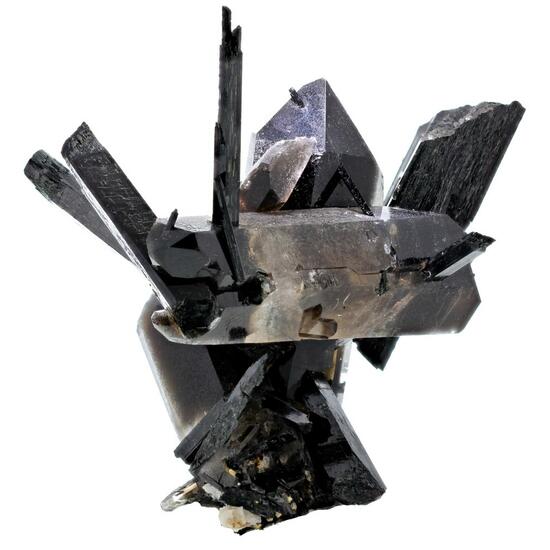 Aegirine With Smoky Quartz