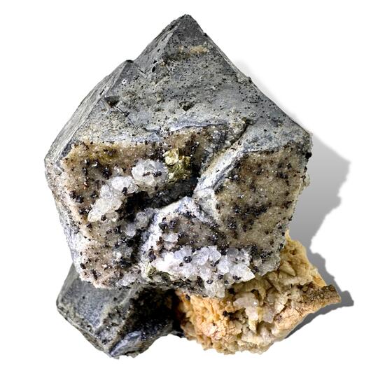 Galena Sphalerite Quartz & Pyrite On Ankerite