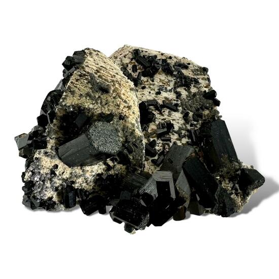 Schorl On Orthoclase With Mica