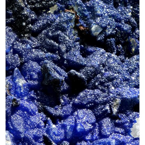 Azurite On Calcite