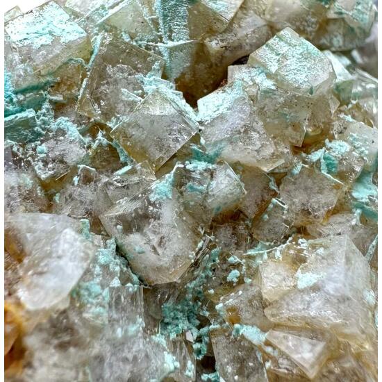 Fluorite With Aurichalcite