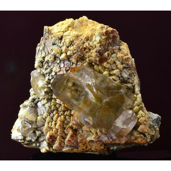 Smoky Quartz On Feldspar