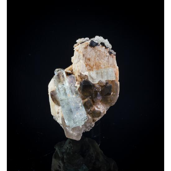 Aquamarine Smoky Quartz & Feldspar