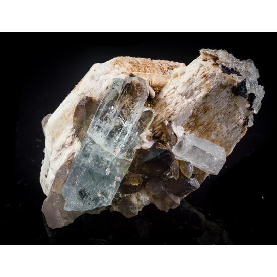 Aquamarine Smoky Quartz & Feldspar