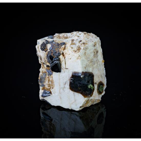 Andradite Magnetite & Olivine On Orthoclase