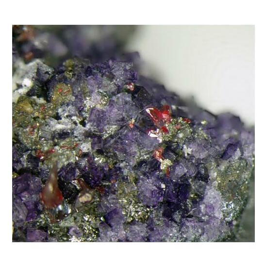 Proustite Argentopyrite & Fluorite