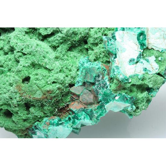 Dioptase Psm Calcite With Malachite