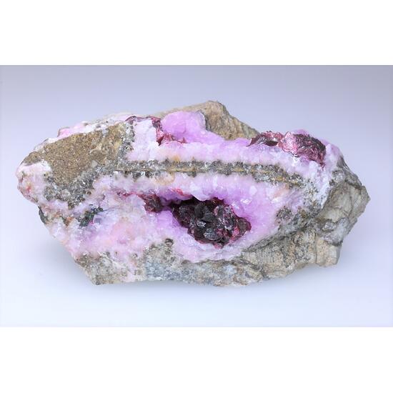 Roselite On Cobaltoan Calcite