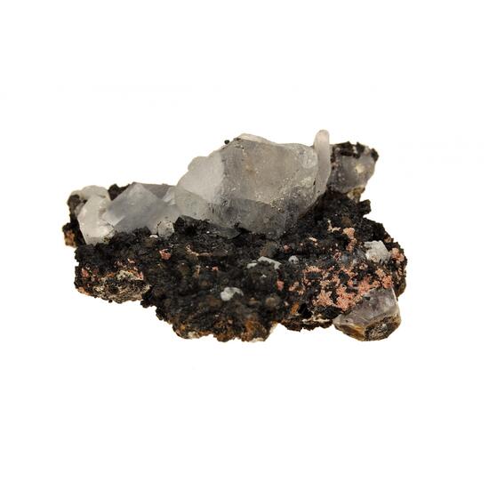 Hausmannite With Baryte & Andradite