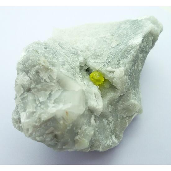 Native Sulphur On Marble