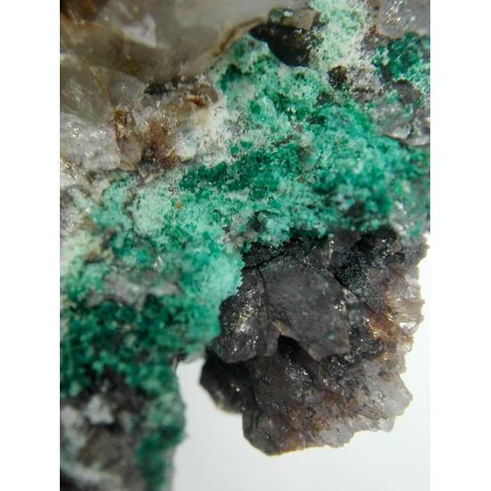 Quartz Gypsum Aurichalcite & Cinnabar